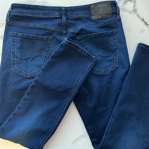 Jack & Jones Glenn 106 Slim-Fit Indigo Knit Stretch Denim Jeans 33W x 32L - Picture 10 of 13